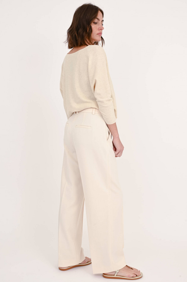 Vince Wide-Leg Hose in PINTUCK in Creme
