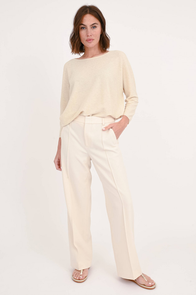 Vince Wide-Leg Hose in PINTUCK in Creme