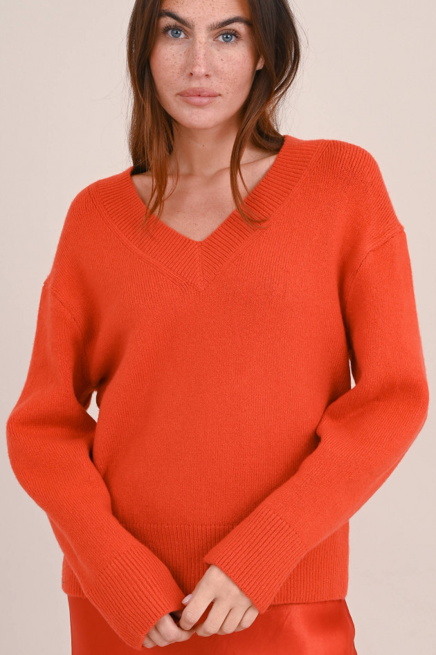 Vince Woll-Mix Strickpullover in Rotorange
