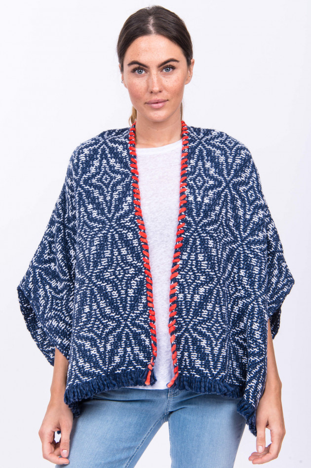 Wehve Cardigan BELLA in Navy gemustert