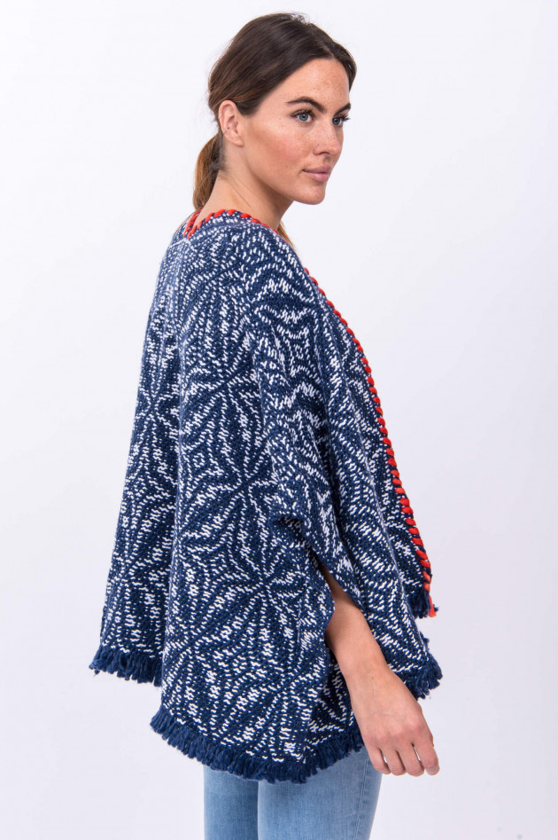 Wehve Cardigan BELLA in Navy gemustert