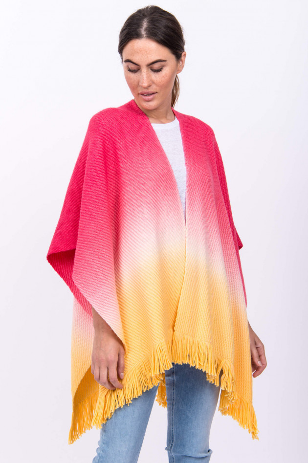 Wehve Poncho ALINE mit Farbverlauf in Pink/Gelb