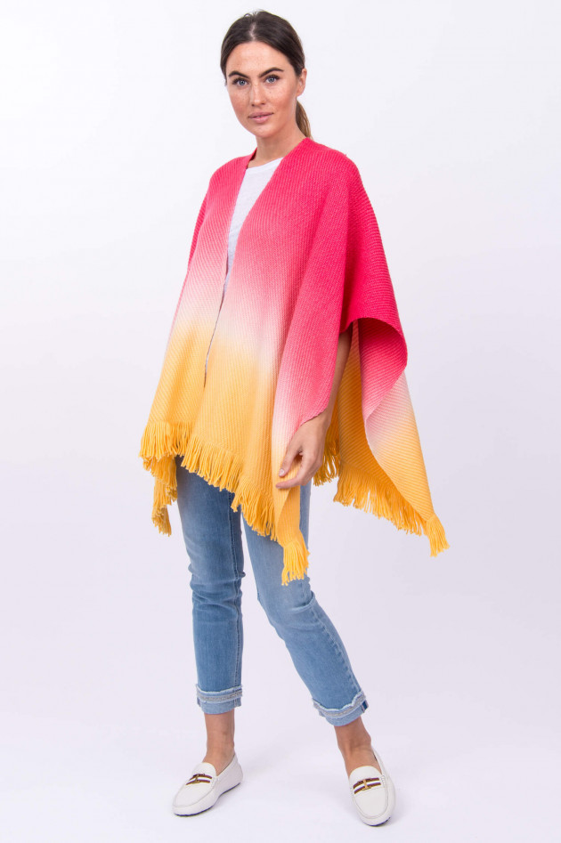 Wehve Poncho ALINE mit Farbverlauf in Pink/Gelb