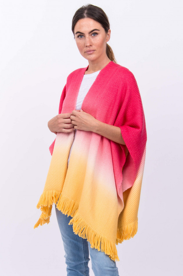 Wehve Poncho ALINE mit Farbverlauf in Pink/Gelb