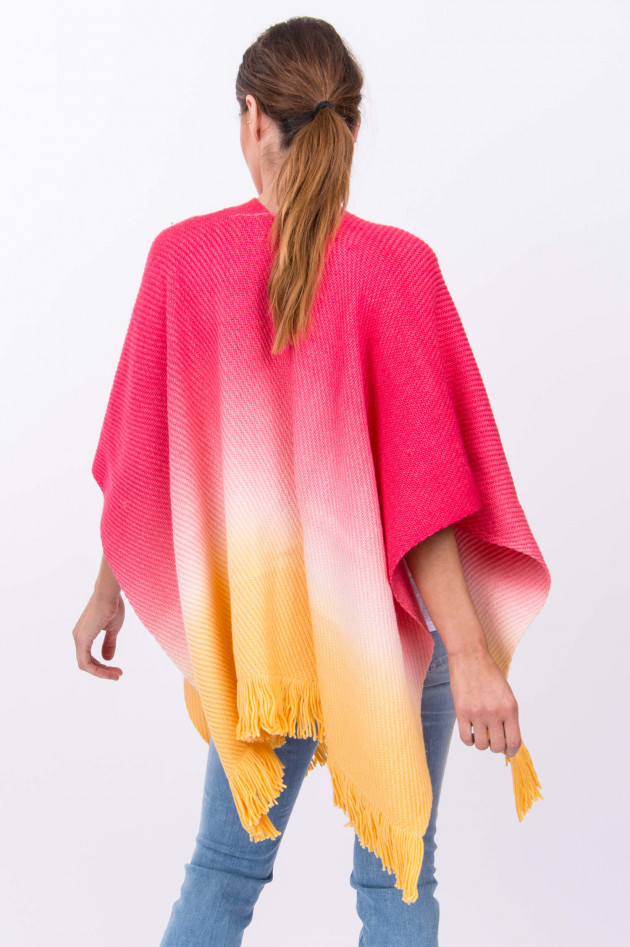 Wehve Poncho ALINE mit Farbverlauf in Pink/Gelb