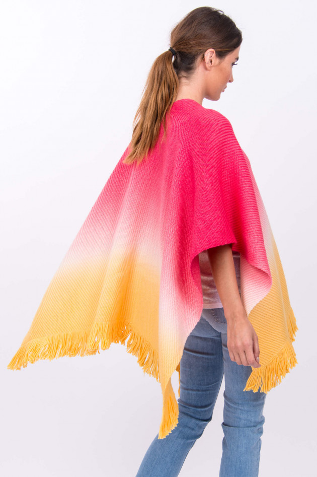 Wehve Poncho ALINE mit Farbverlauf in Pink/Gelb