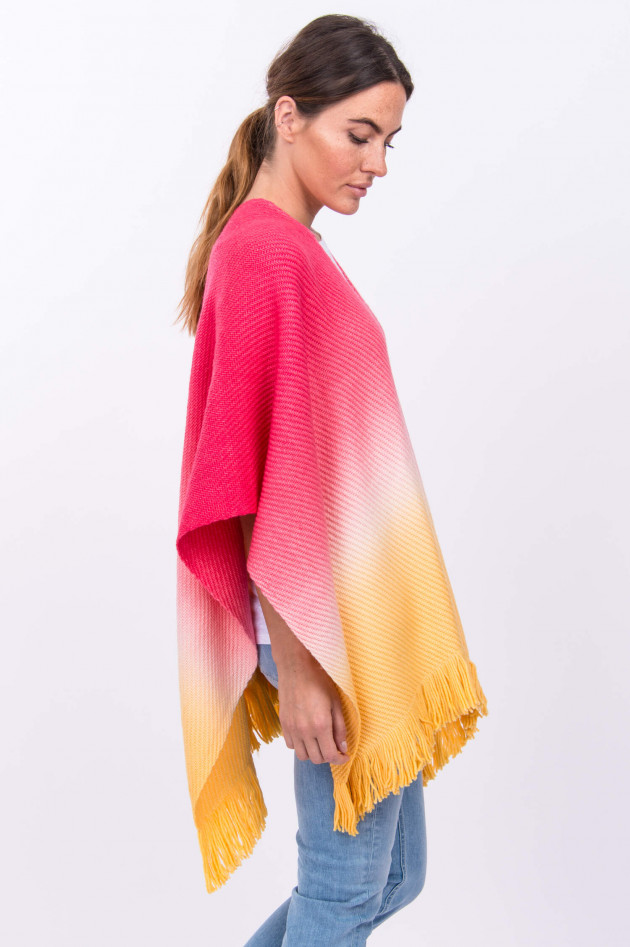 Wehve Poncho ALINE mit Farbverlauf in Pink/Gelb