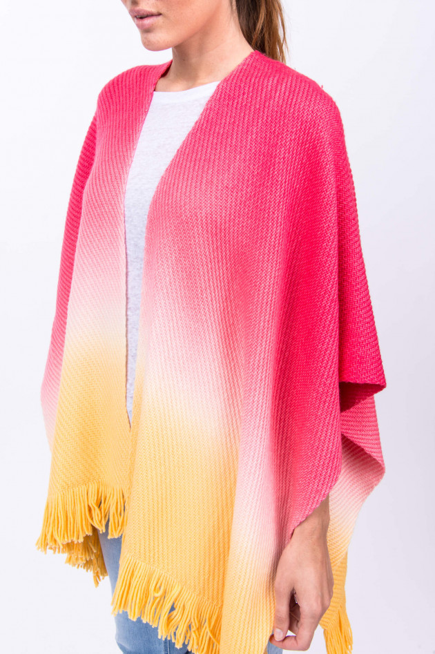 Wehve Poncho ALINE mit Farbverlauf in Pink/Gelb