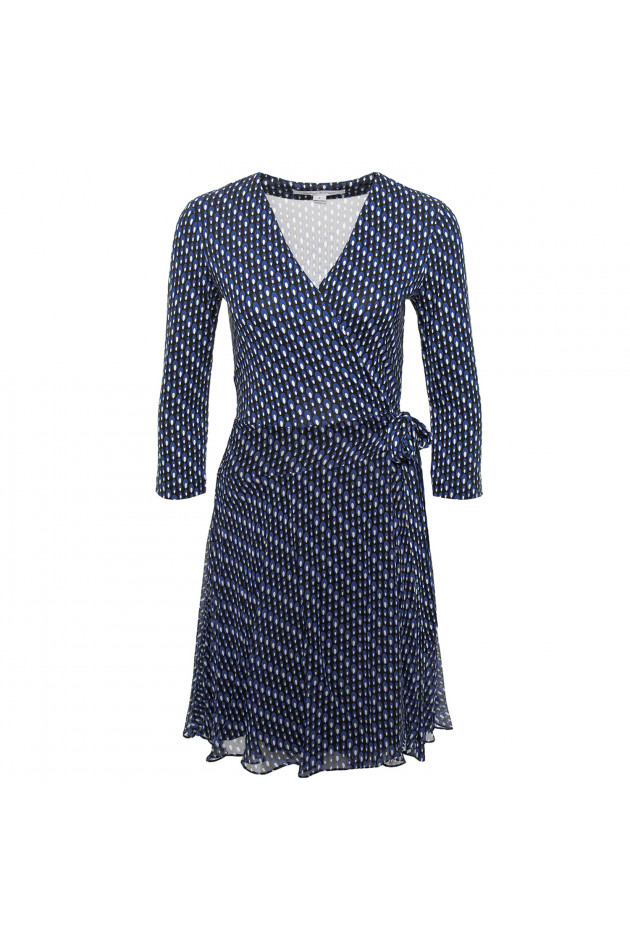 Diane von Fürstenberg Wickelkleid in Blau/Schwarz gemustert