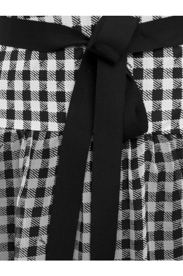 Diane von Fürstenberg Wickelkleid in Schwarz/Weiß kariert