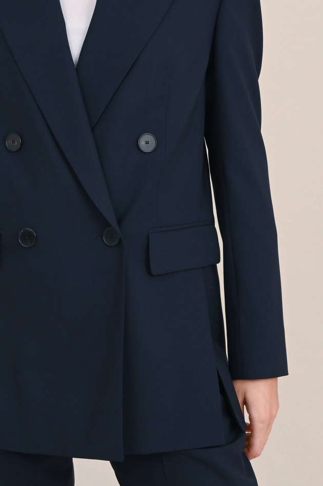 Windsor Doppelreihiger Blazer aus Schurwolle in Navy