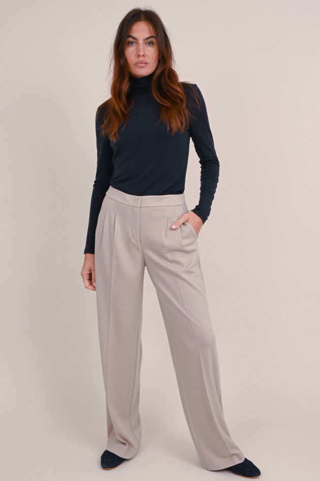 Windsor Marlenehose aus Wolle in Beige