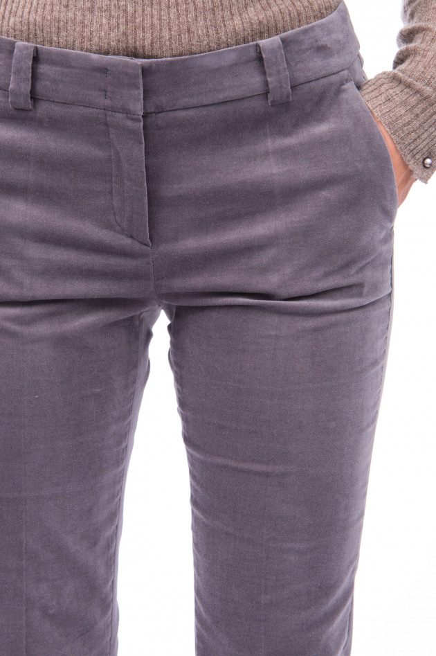 Windsor Samt-Hose in Graphit