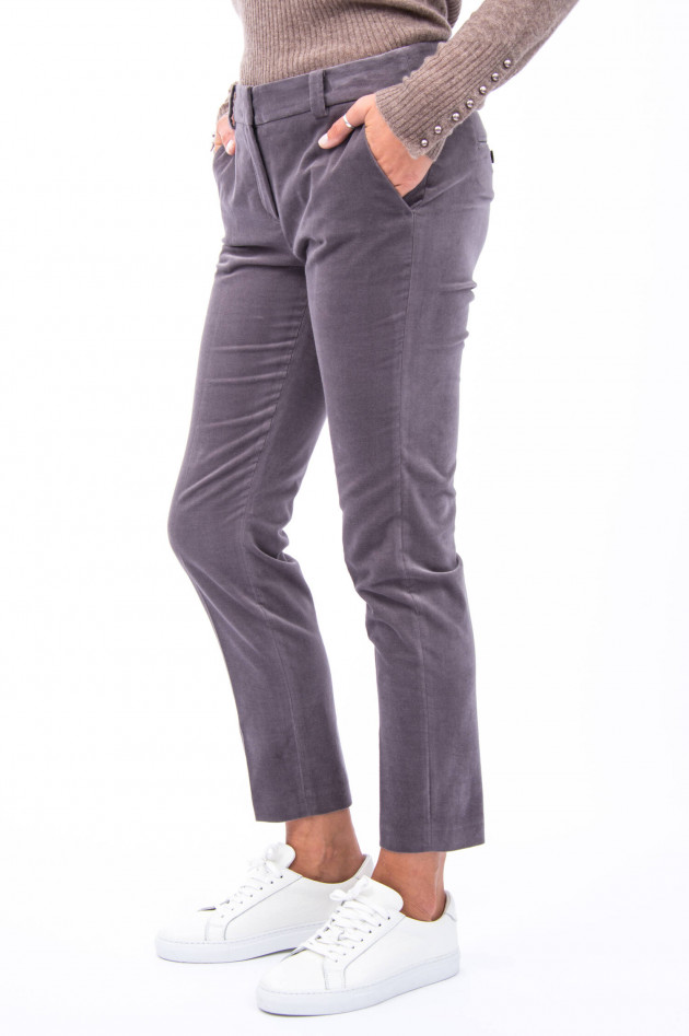 Windsor Samt-Hose in Graphit