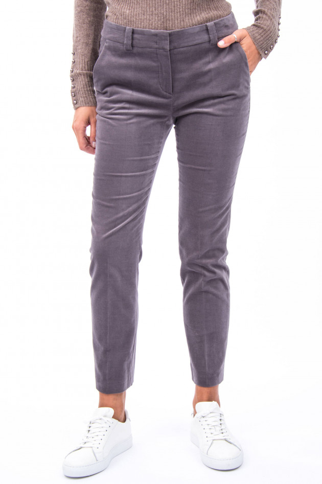 Windsor Samt-Hose in Graphit