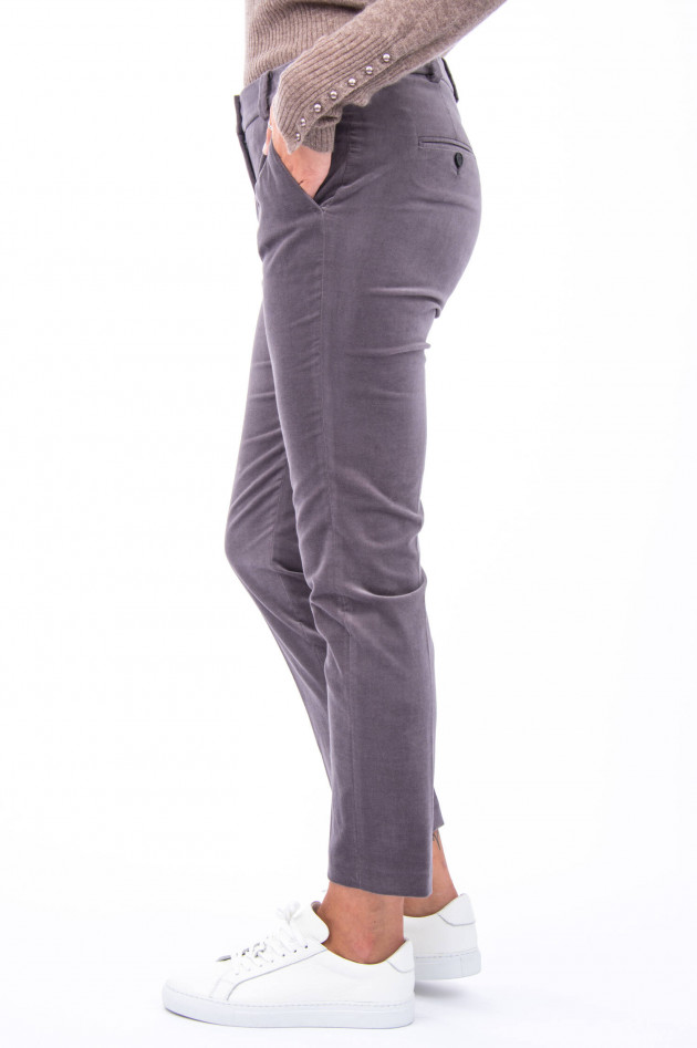 Windsor Samt-Hose in Graphit