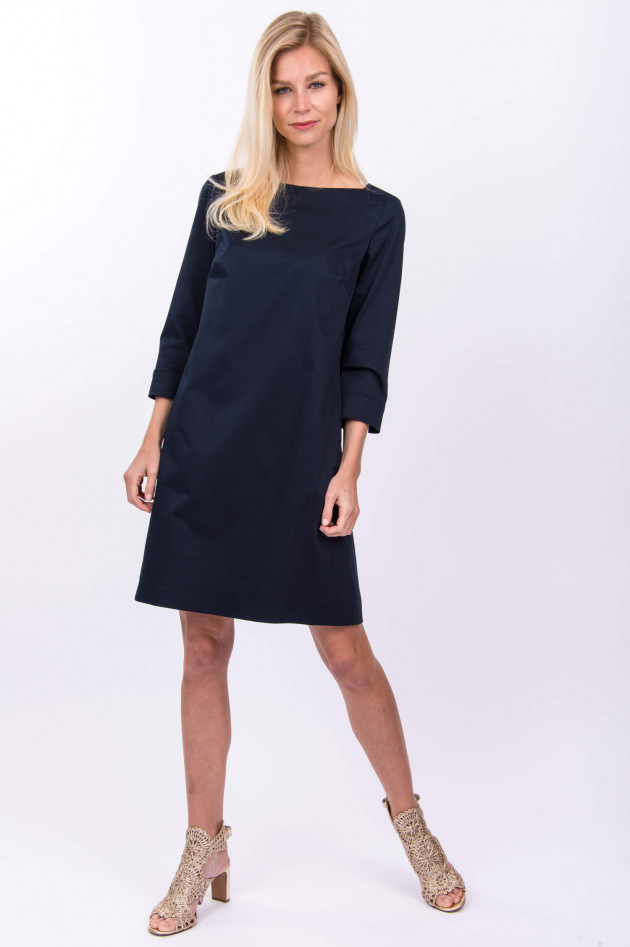 Windsor Baumwoll-Satin Kleid in Midnight