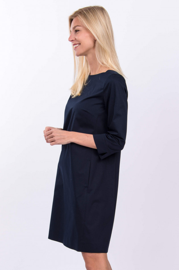 Windsor Baumwoll-Satin Kleid in Midnight