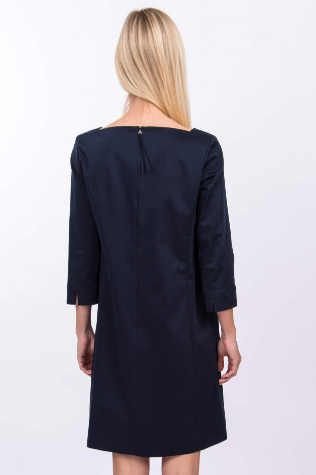 Windsor Baumwoll-Satin Kleid in Midnight