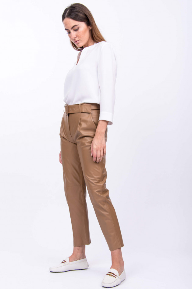 Windsor Chino-Lederhose in Camel