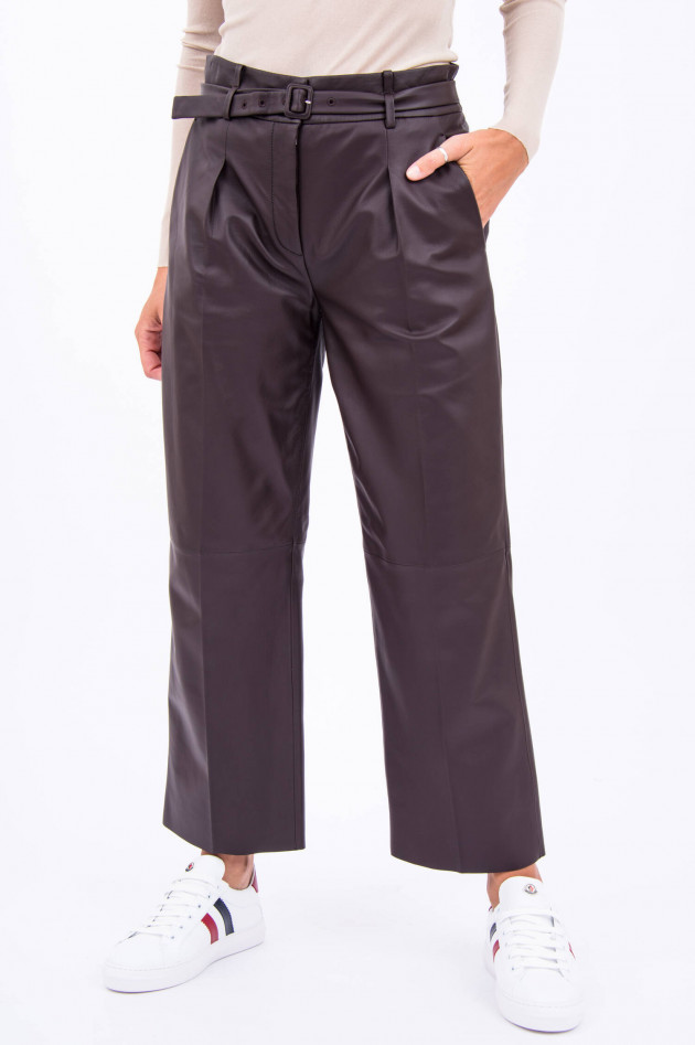 Windsor Leder-Culotte in Maroni