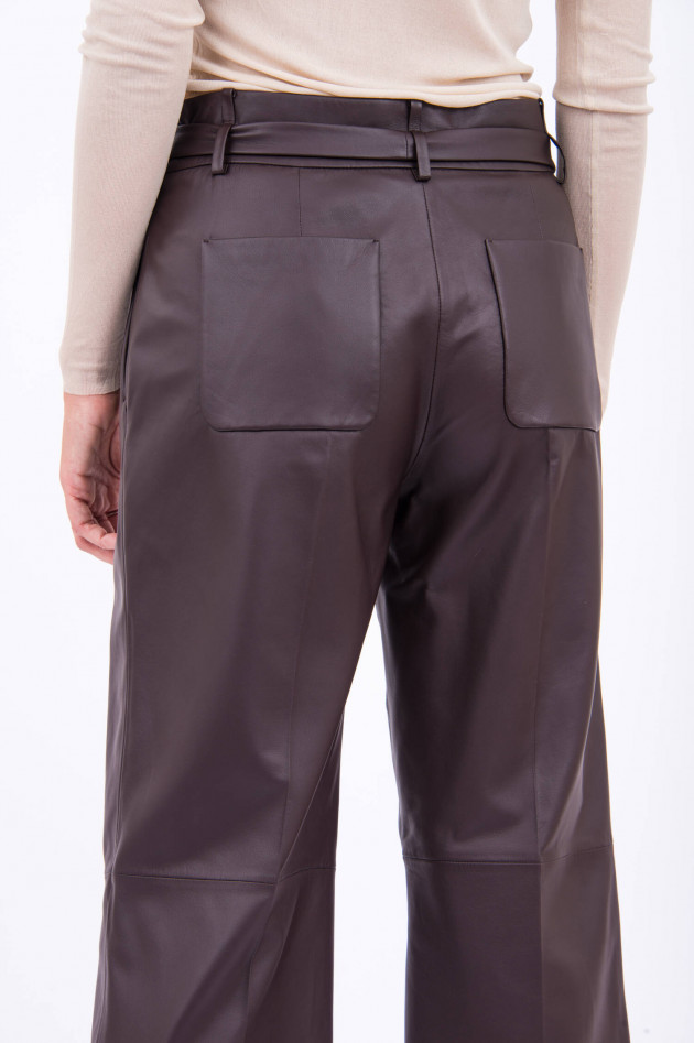 Windsor Leder-Culotte in Maroni