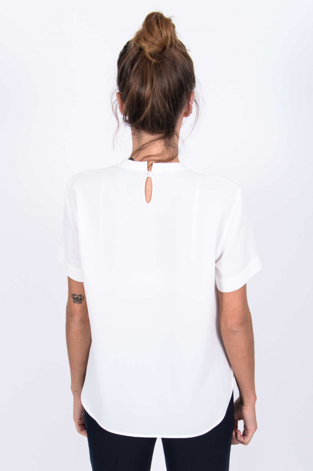 Windsor Kurzarm-Blusenshirt in Weiß