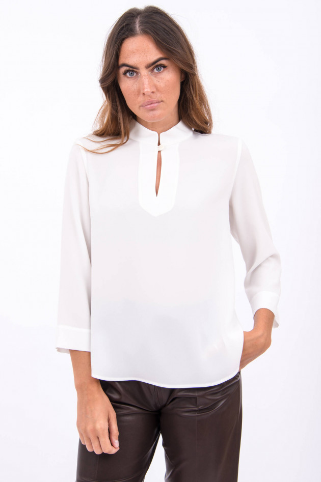 Windsor Bluse mit 3/4 Ärmel in Weiß