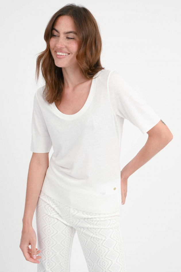 Windsor Shirt aus Lyocell-Mix in Creme