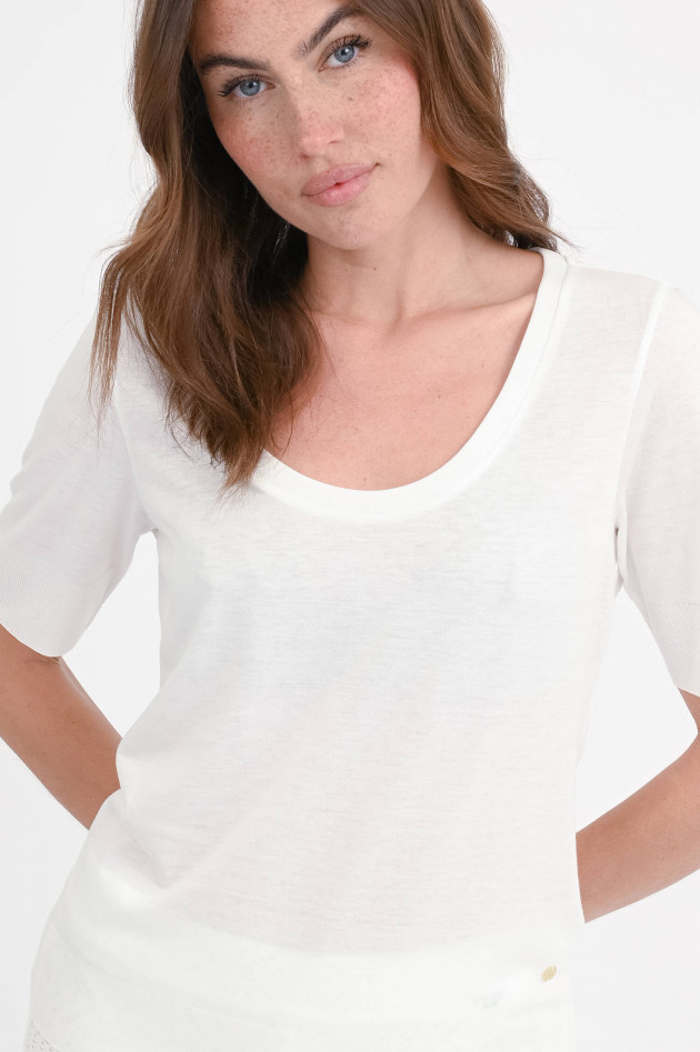 Windsor Shirt aus Lyocell-Mix in Creme