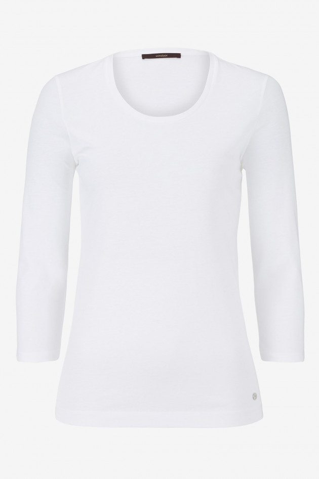 Windsor Baumwollshirt in Weiß