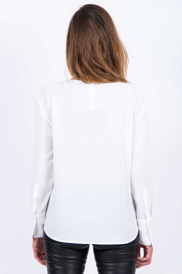Windsor Blusenshirt mit breiter Manschette in Weiß