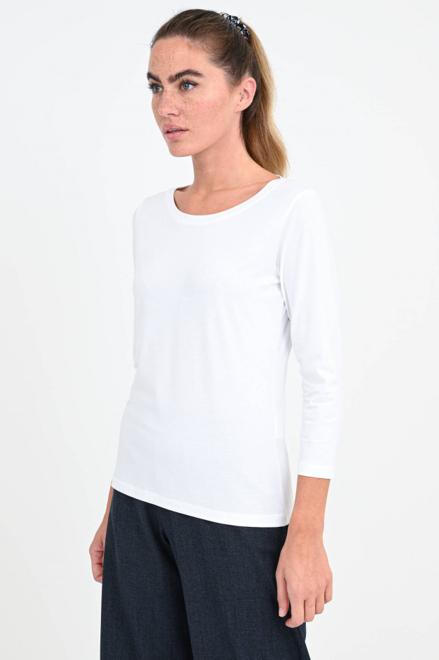 Windsor Basic Shirt mit 3/4-Arm in Weiß