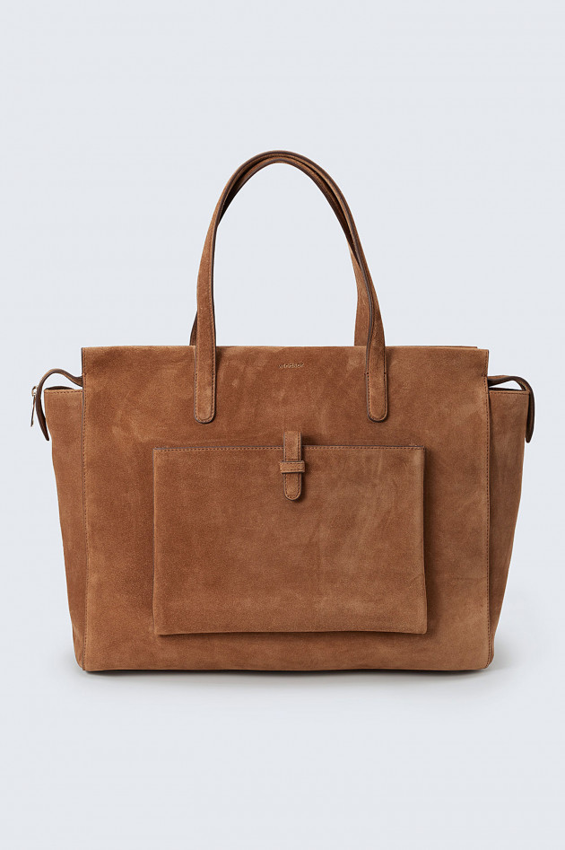 Windsor Tasche aus Veloursleder in Braun