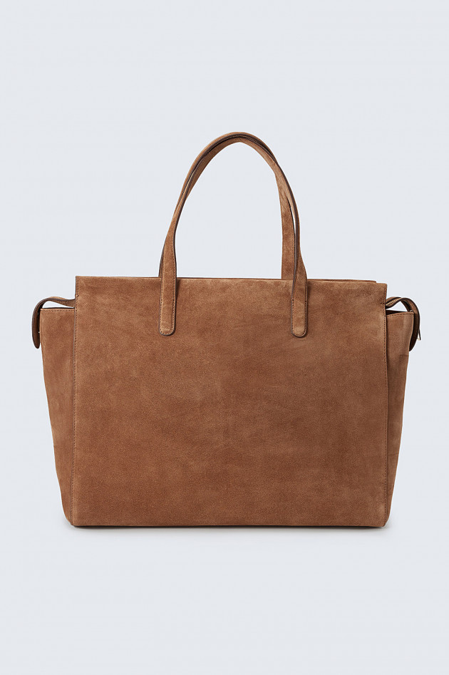 Windsor Tasche aus Veloursleder in Braun