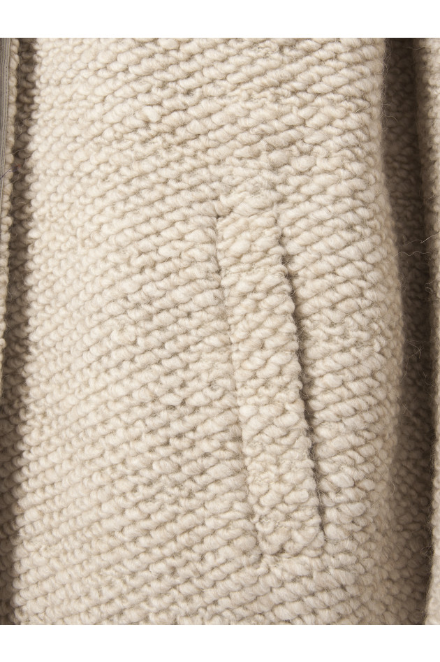 Closed Wollmantel in Beige