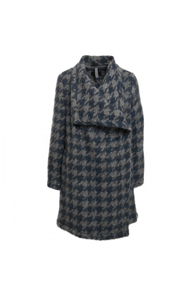 IQ+ Berlin Wollmantel in Blau/Grau