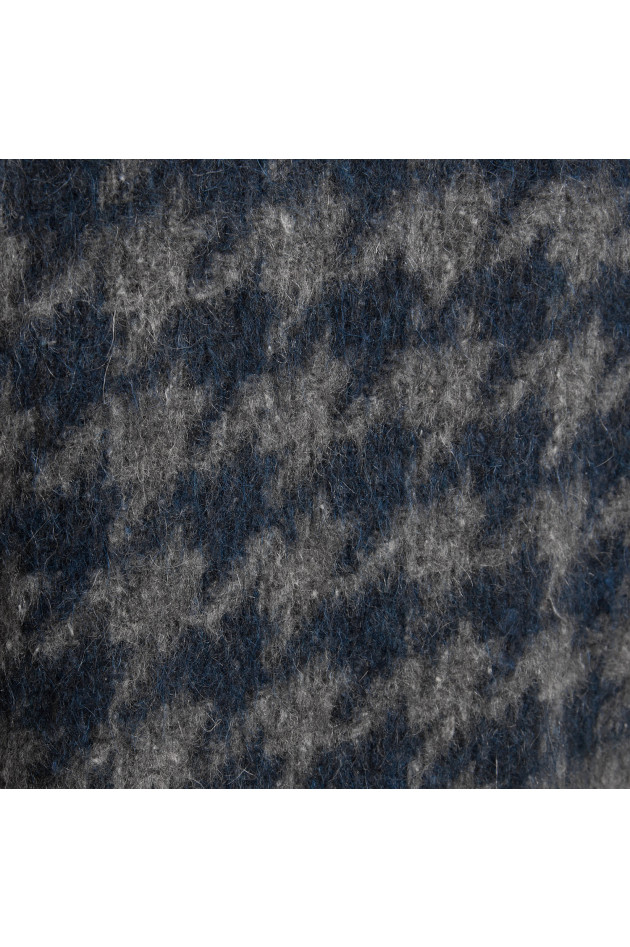 IQ+ Berlin Wollmantel in Blau/Grau