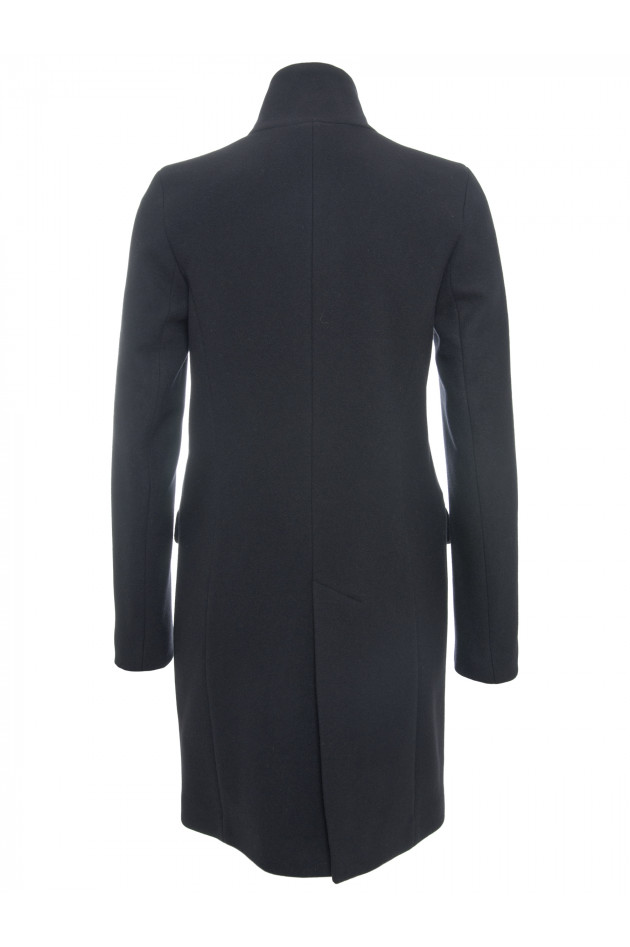 Closed Wollmantel in Navy