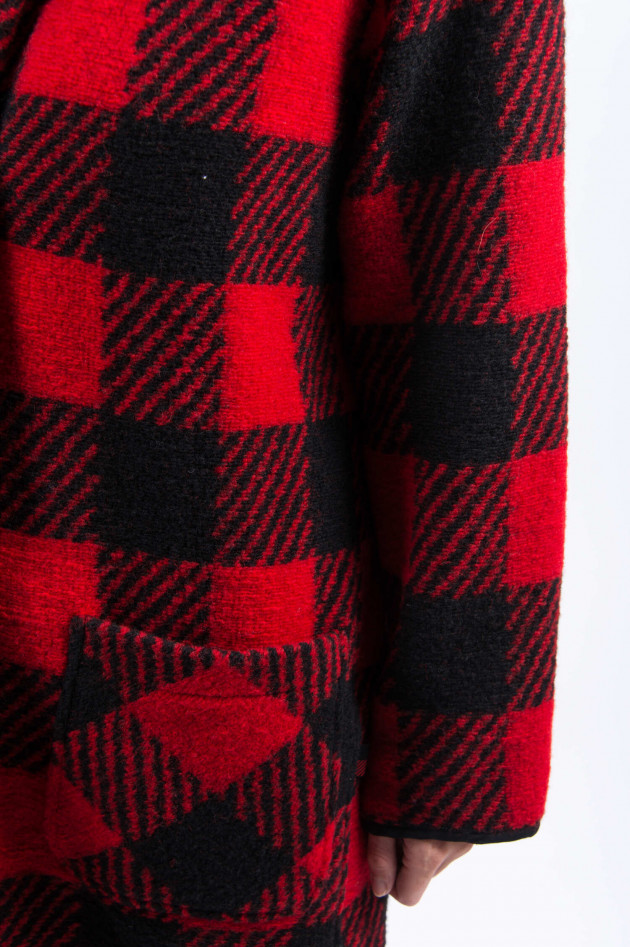 Woolrich Mantel im Karo-Look in Schwarz/Rot