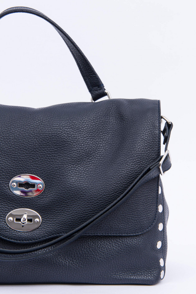 Zanellato Henkeltasche POSTINA mit Nieten-Details in Navy