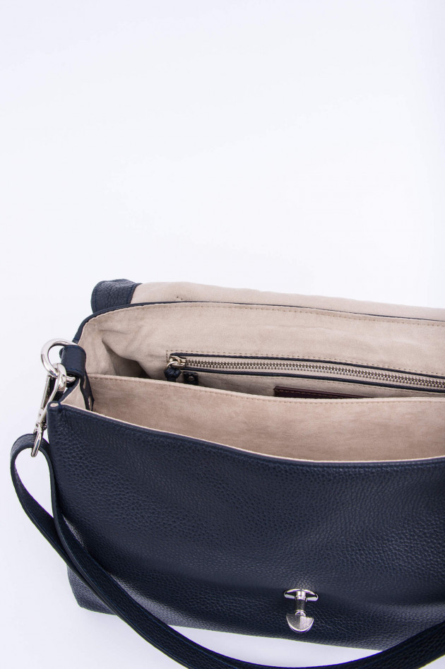 Zanellato Henkeltasche POSTINA mit Nieten-Details in Navy