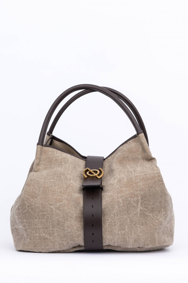 Zanellato Schultertasche ZOE X LARGE in Beige/Braun