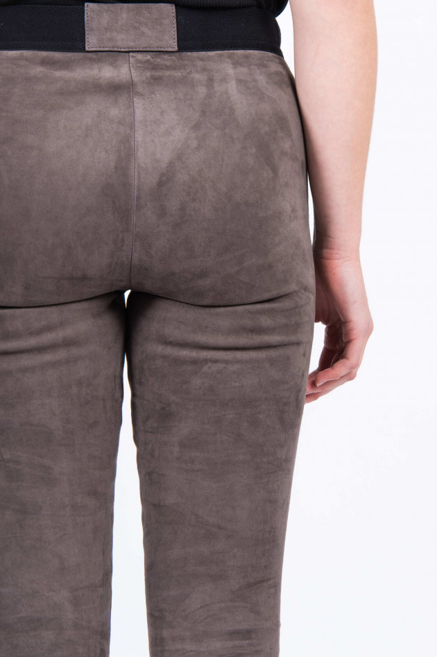 Zinga Velourslederhose UMA in Stone