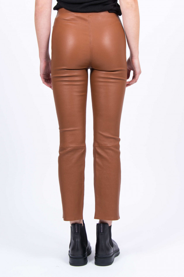 Zinga Lederhose LINA NAPPA in Cognac