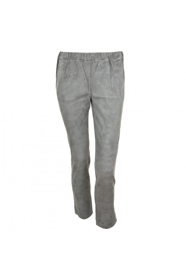 Zinga Lederleggings in Grau