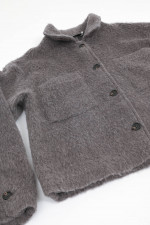Jacke / Overshirt aus Alpaka-Mix in Grau