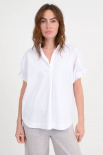 Bluse DERRY mit Arm-Detail in Weiß