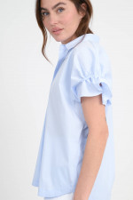 Bluse DERRY mit Arm-Detail in Hellblau