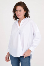 Bluse BIA mit Tunika-Ausschnitt in Weiß